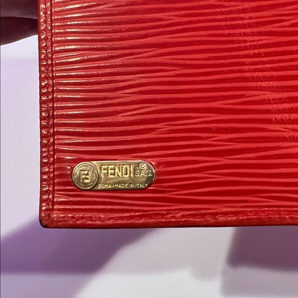 Fendi Red Leather Agenda with COA - has some marks - Picture 12 of 13